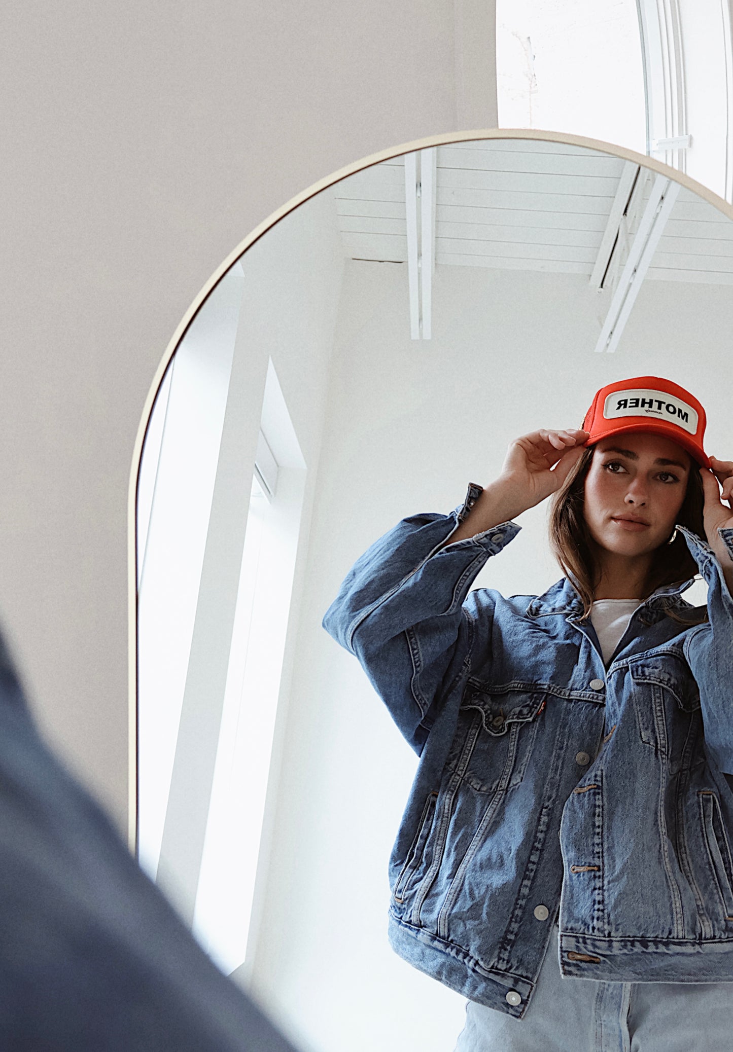 Mother Trucker Hat in Red