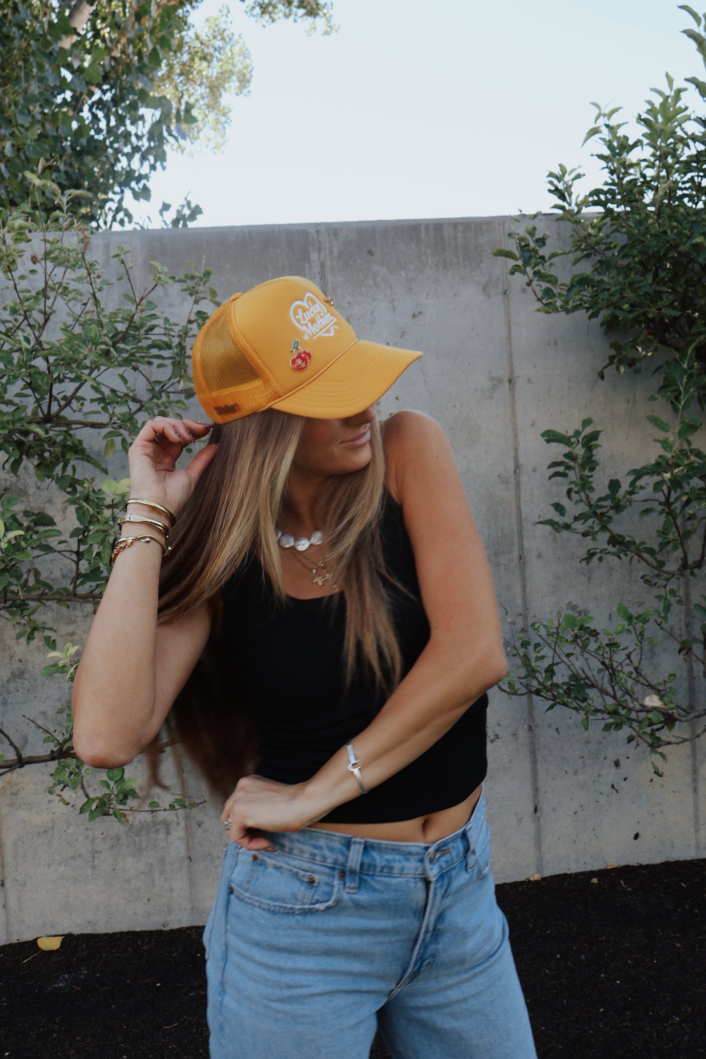 *Lucky Mother embroidered gold