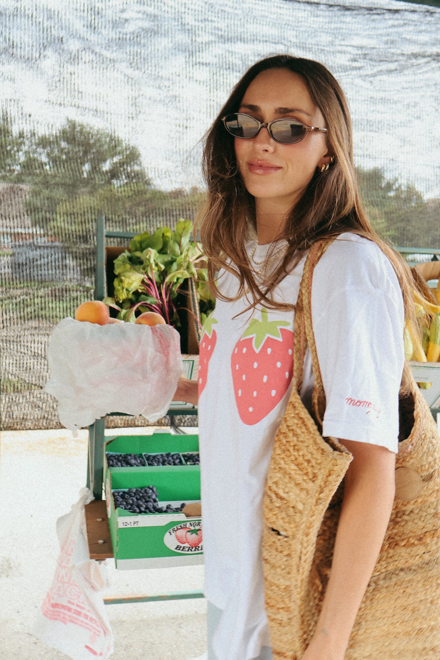 Strawberry Cup Oversized Tee