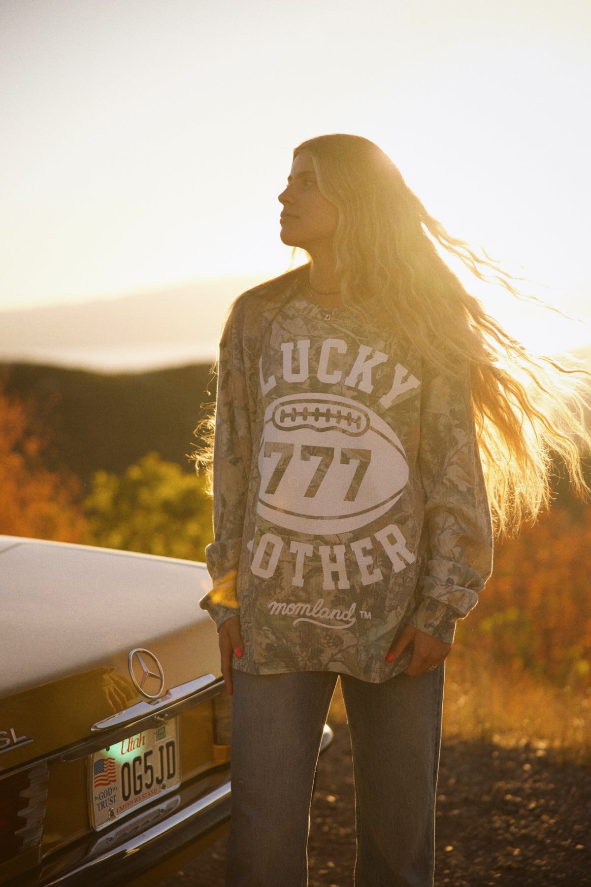 Lucky Mother waffle knit tee