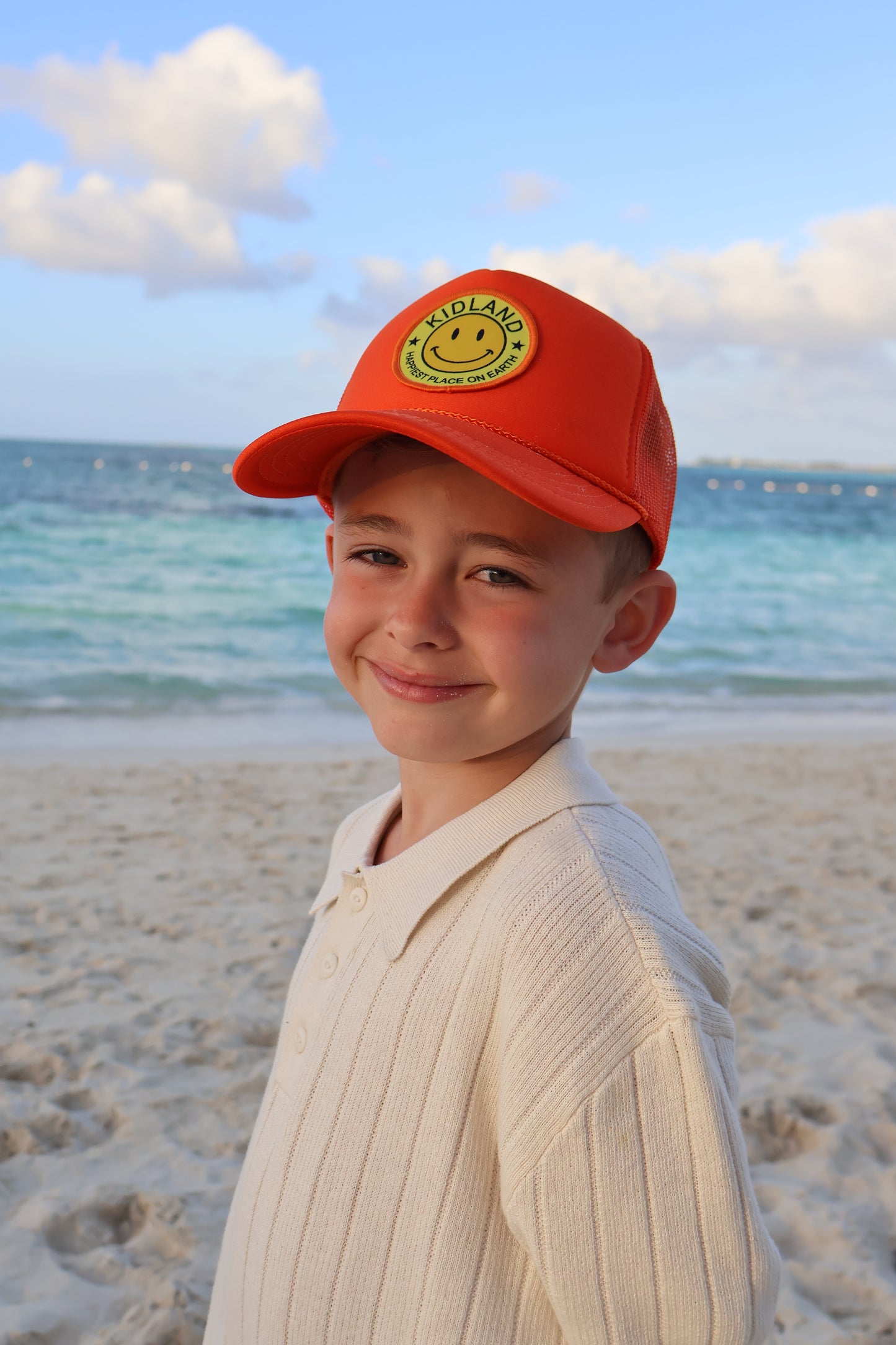 *Kidland Smiley Patch Youth Truck Hat
