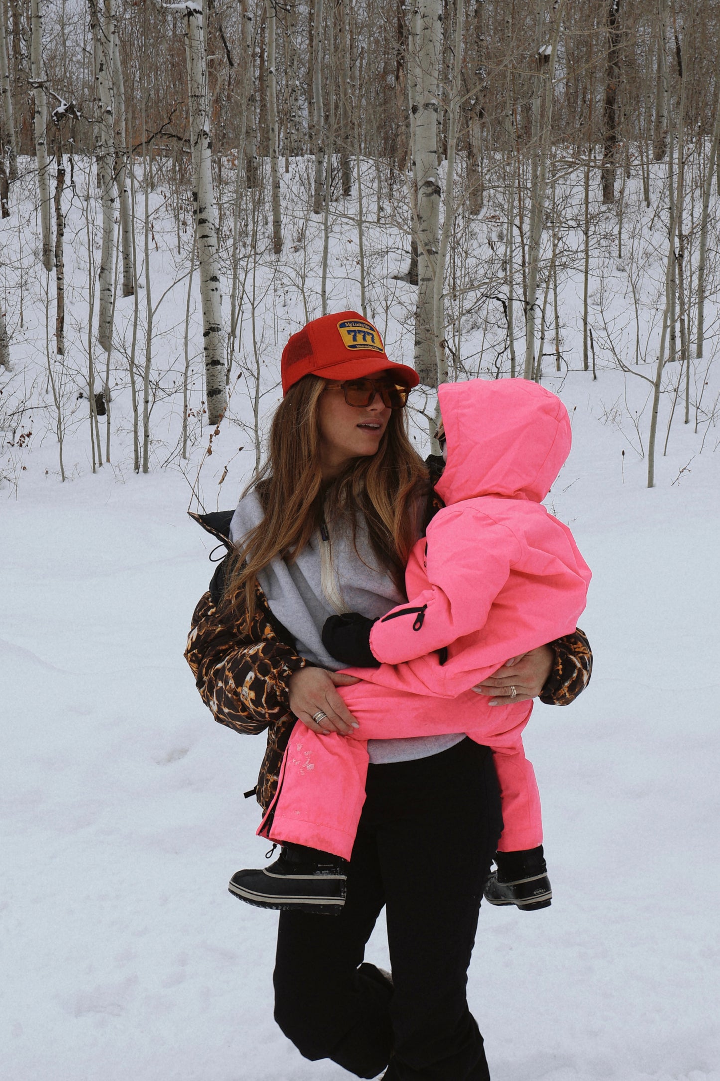 Lucky Hat on Red Trucker Hat
