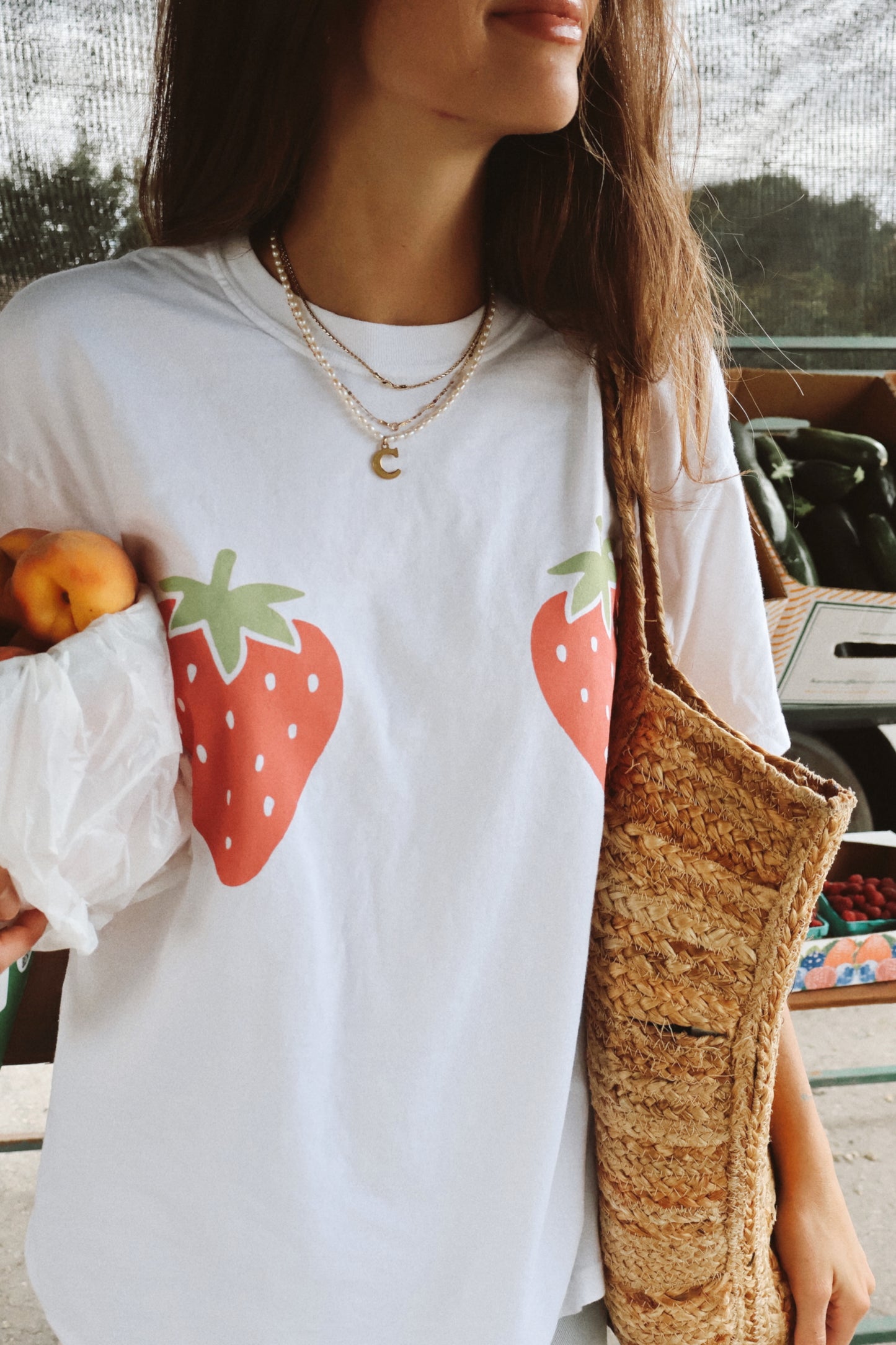 Strawberry Cup Oversized Tee