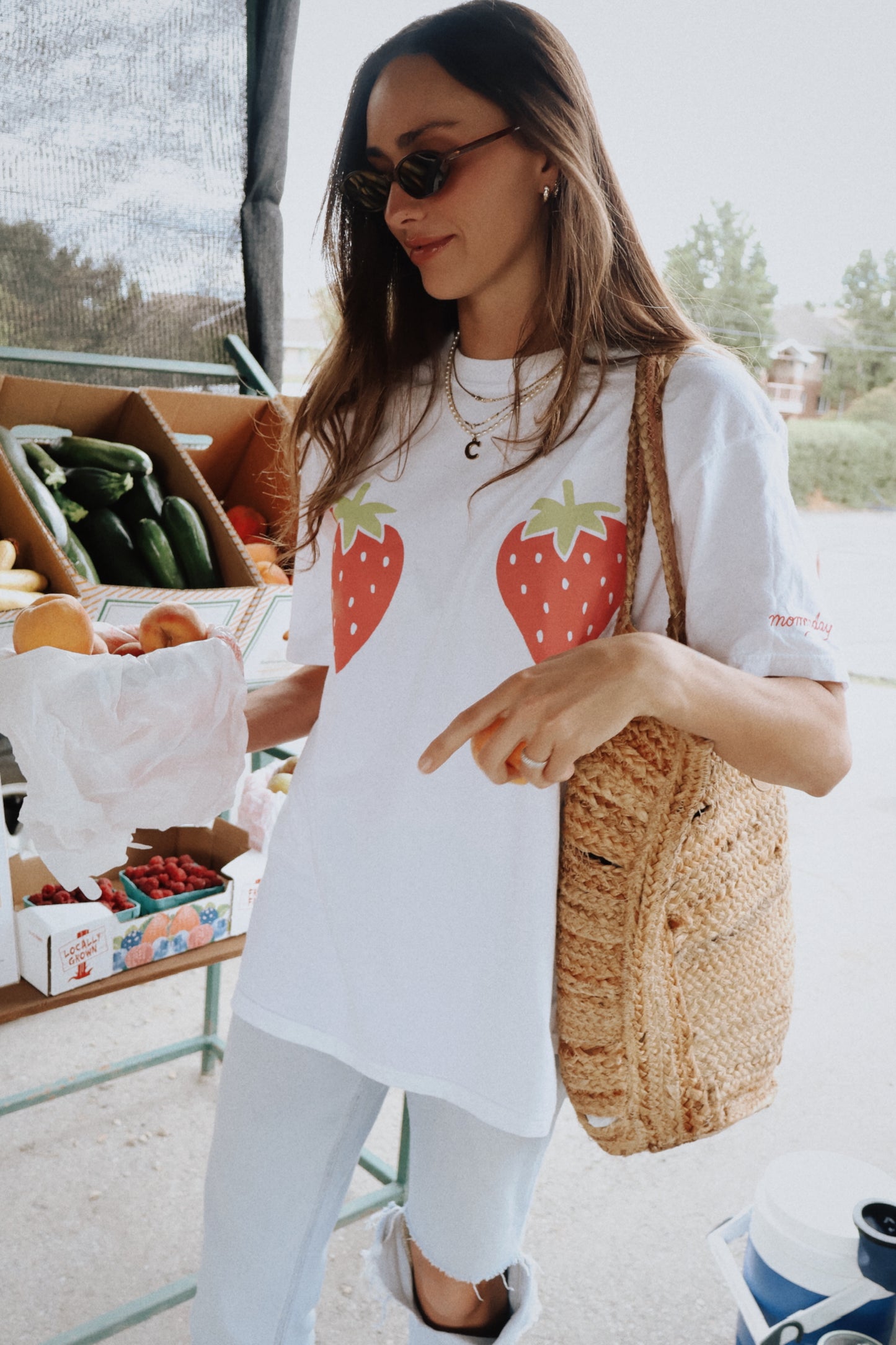Strawberry Cup Oversized Tee