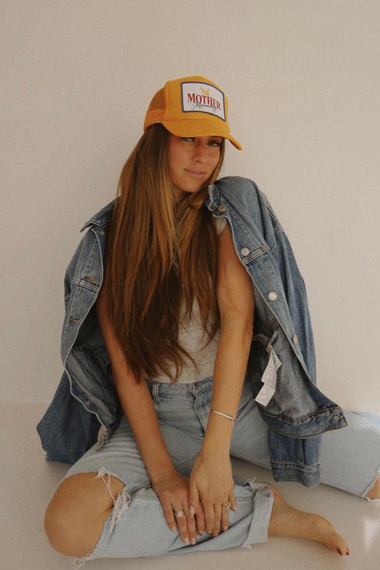 *Mother patch Trucker Hat on gold