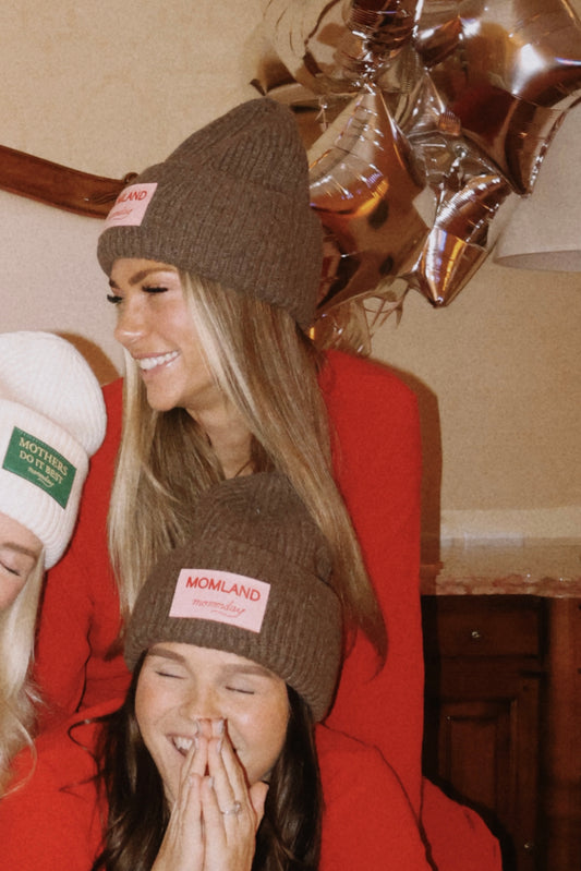 Momland™️ beanie on brown