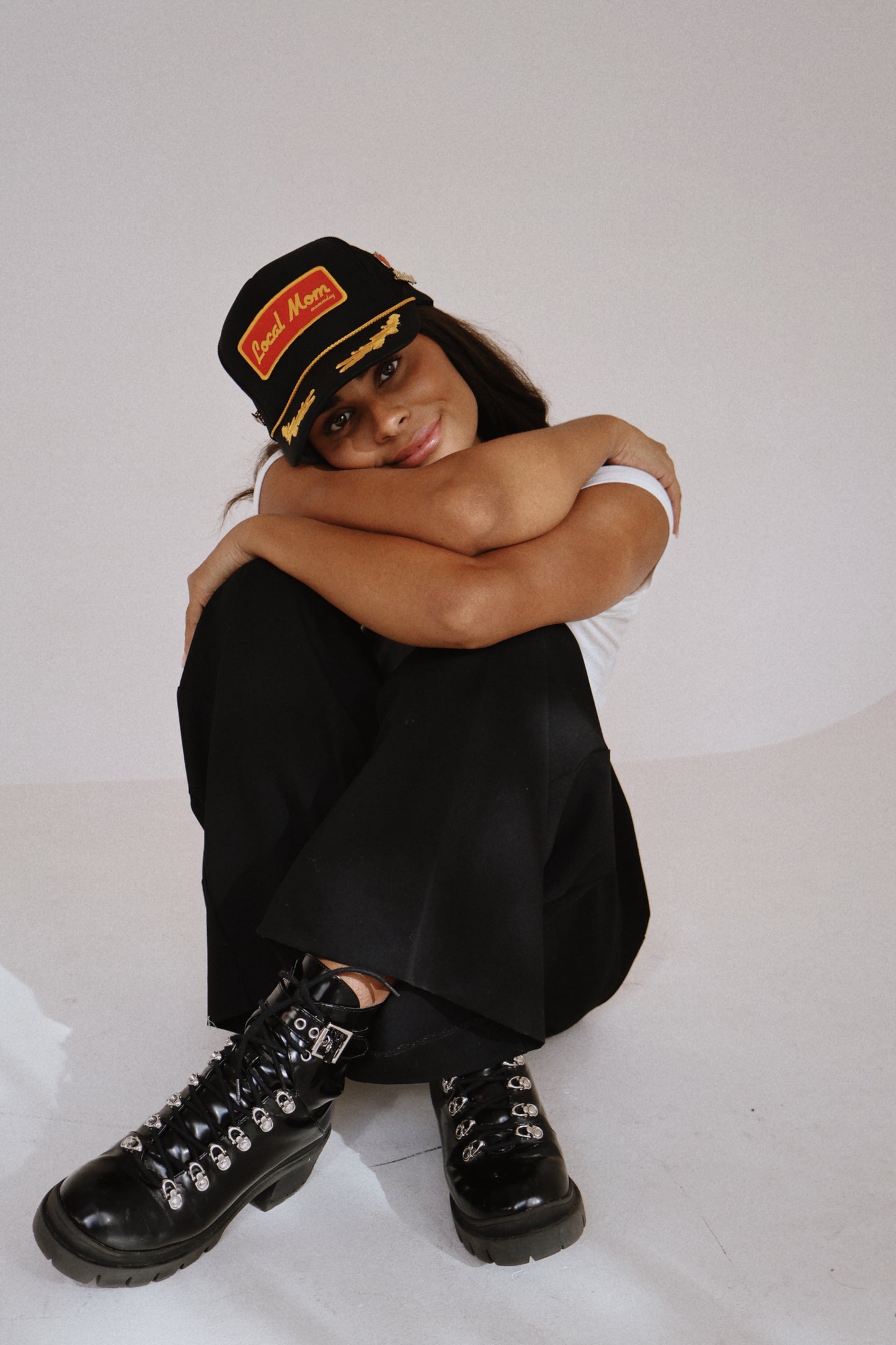 *LOCAL MOM on black and gold leaf