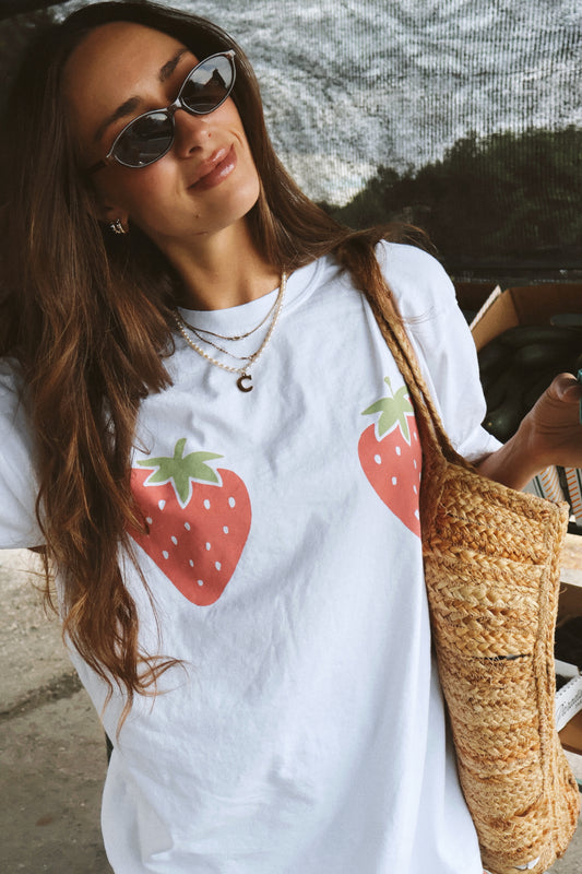 Strawberry Cup Oversized Tee