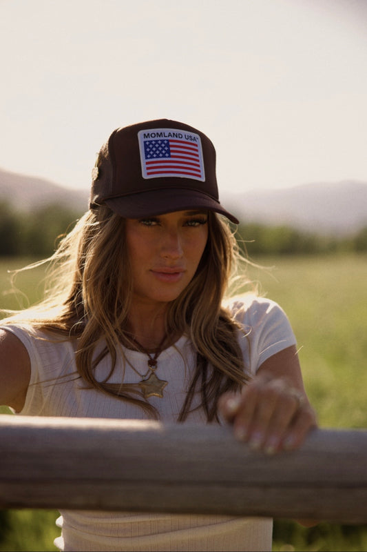 Momland USA flag trucker BROWN