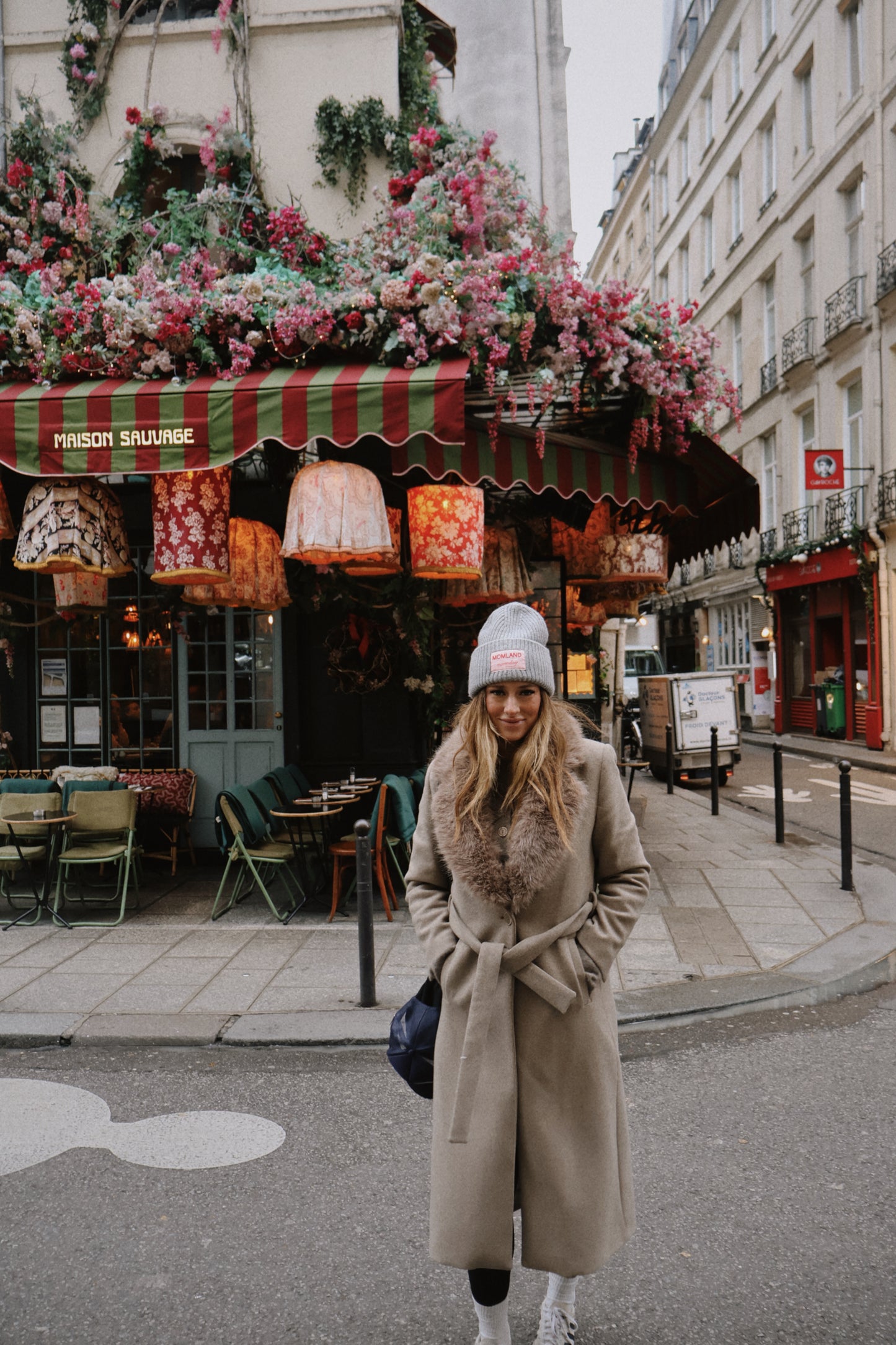 Momland™️ beanie on grey