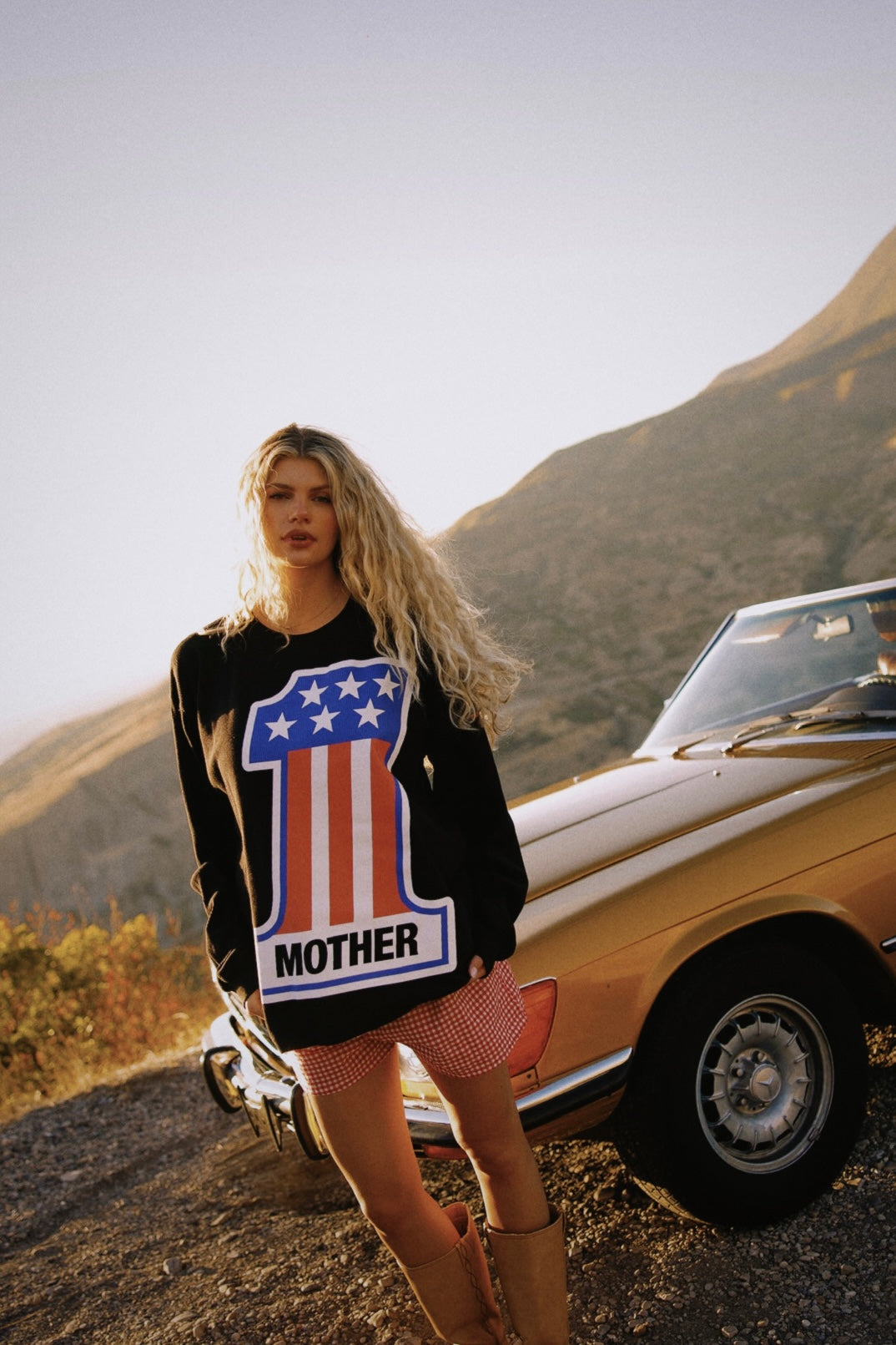 #1 Mother waffle knit tee