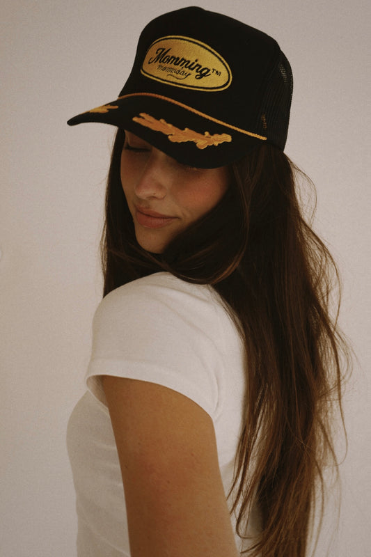 *MOMMING gold leaf hat