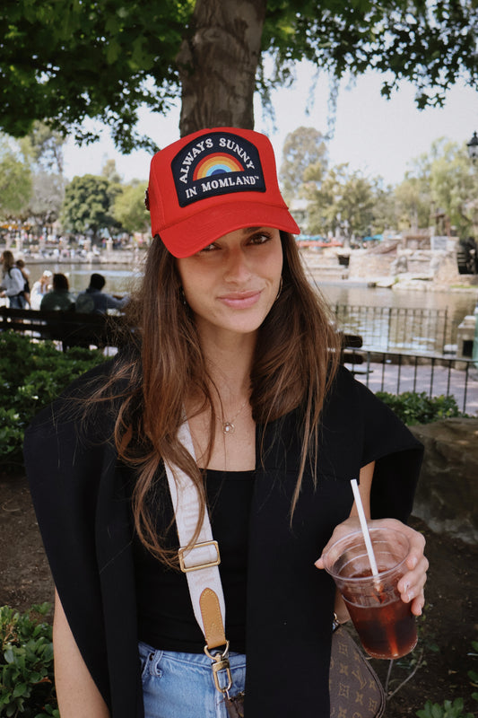 *Always Sunny in MOMLAND Trucker hat in Red