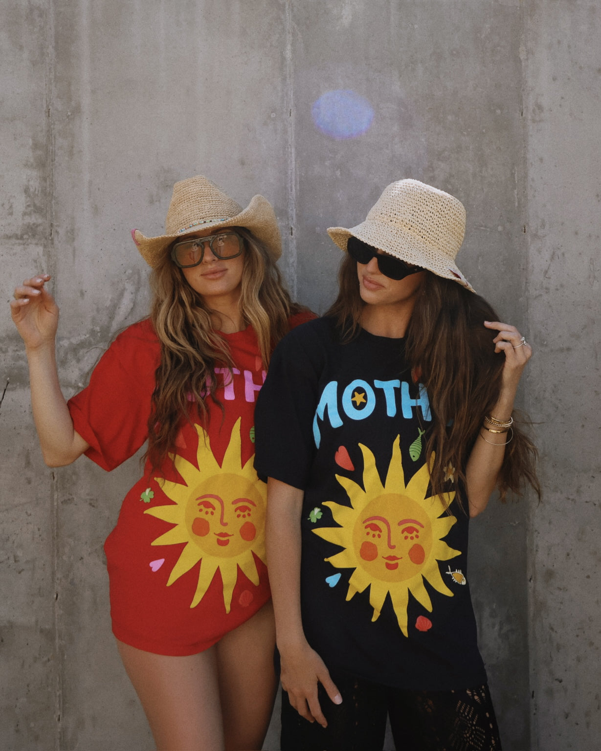 Mother Sun oversized tee in black
