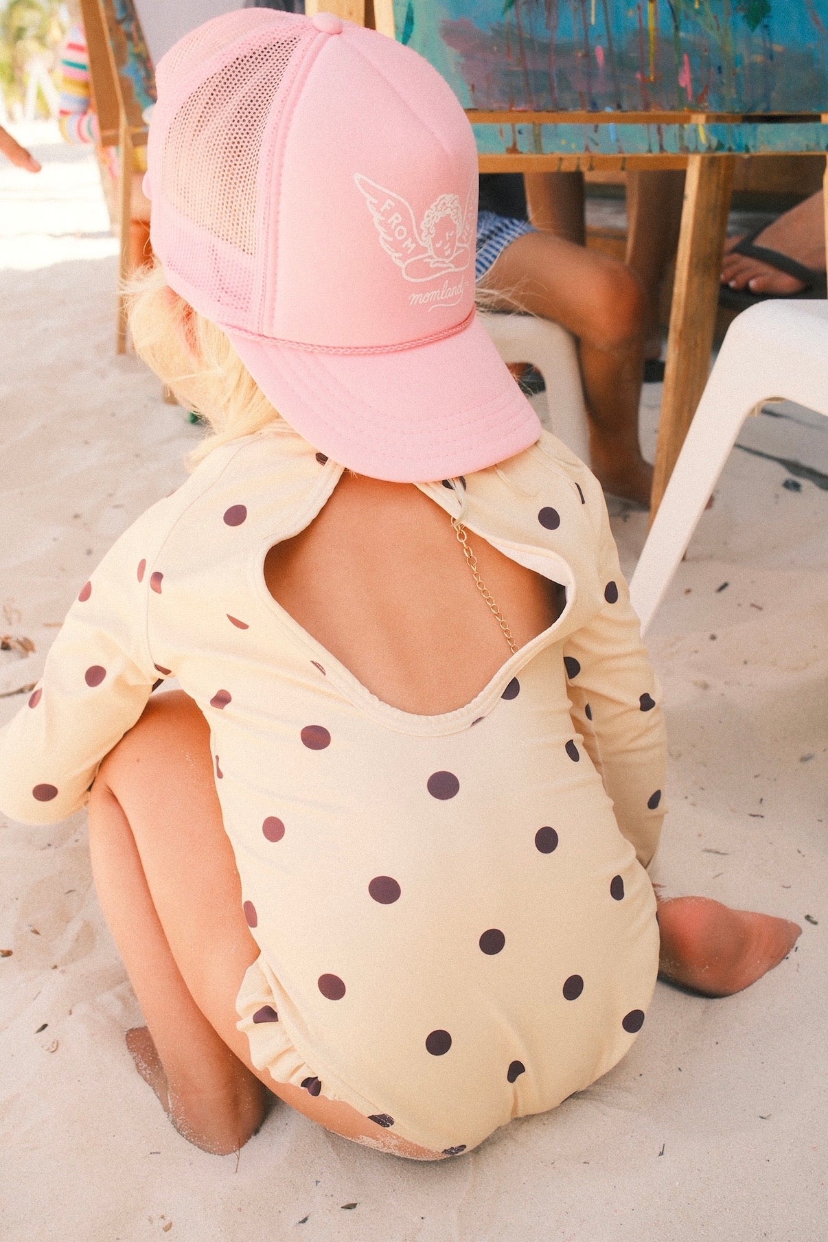 From Heaven in pink YOUTH trucker hat