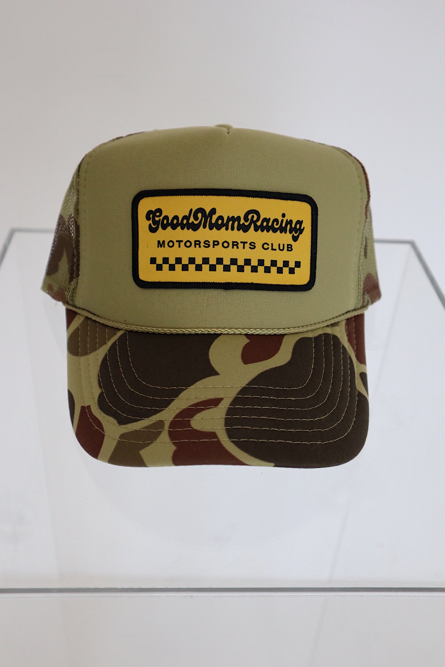 Trucker Hat Good Mom Racing patch Camo