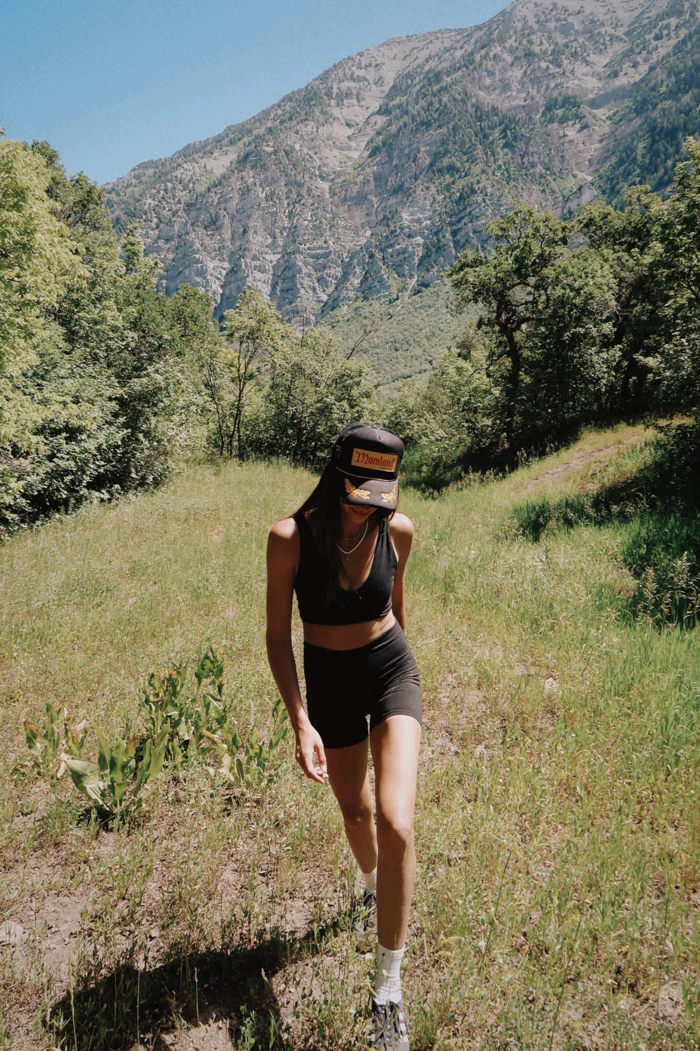 *MOMLAND™️ Patch Trucker Hat on gold leaf