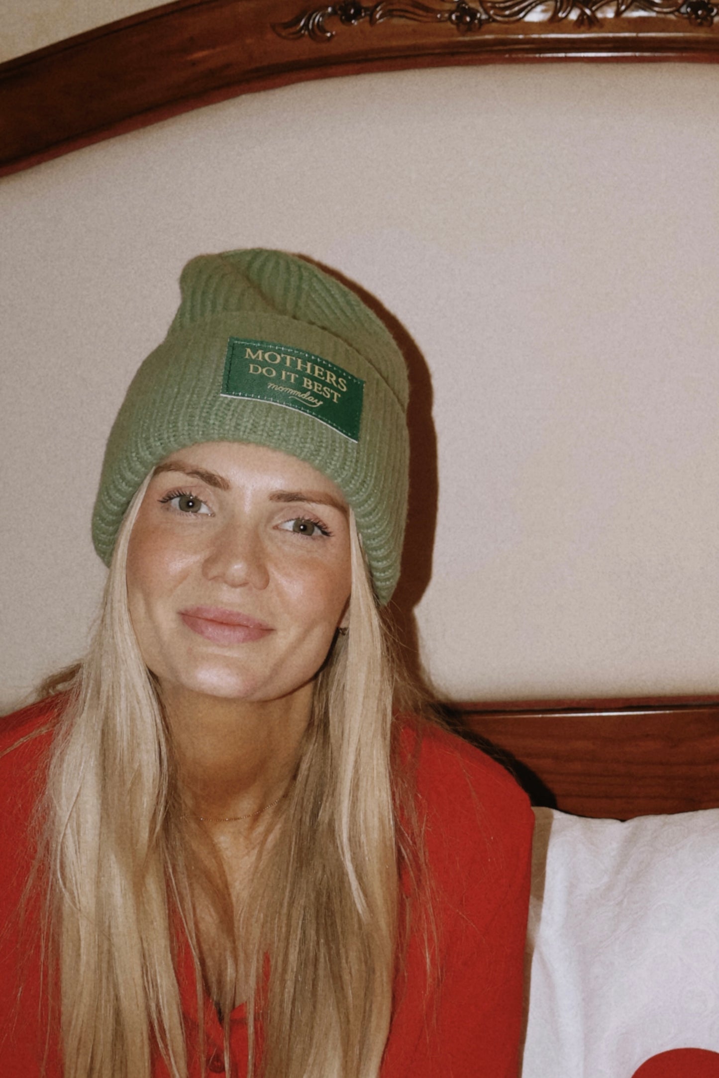 Mothers do it best green on green beanie