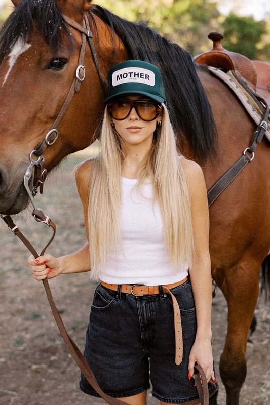 *Mother hat in Dark Green