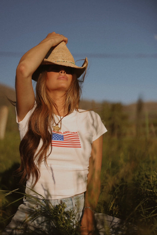 Momland™️ USA flag baby tee