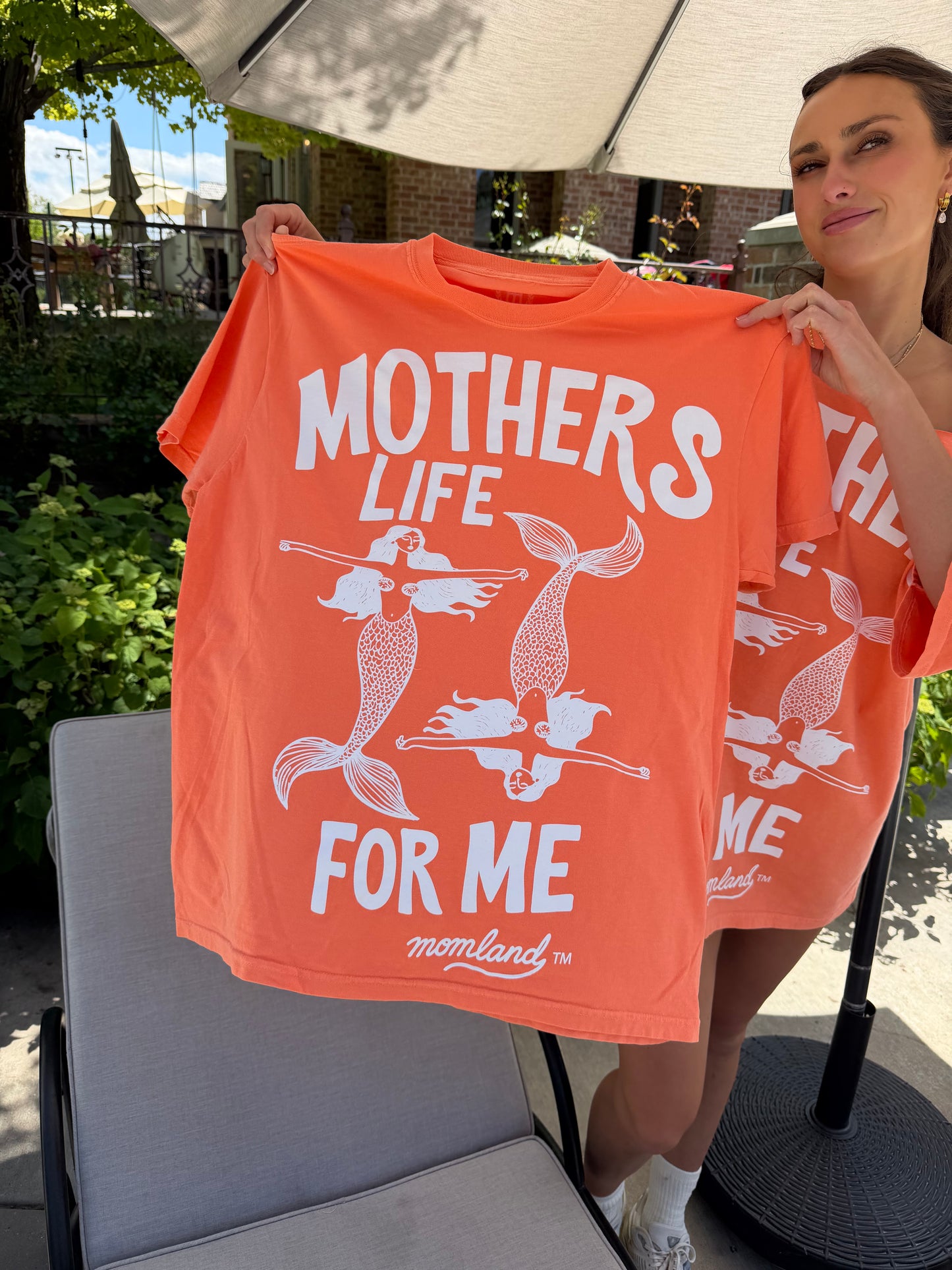 *MOTHERS LIFE FOR ME oversized tee in Orange