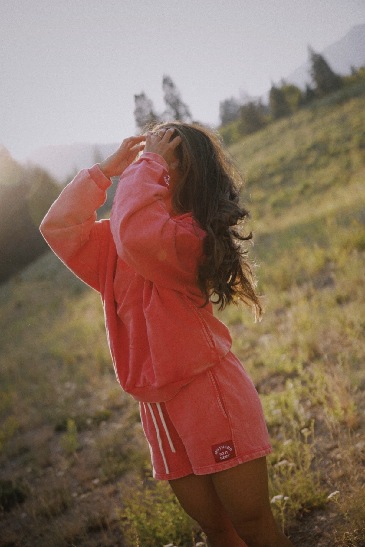 Lucky Mother in Pink Sweatshirt