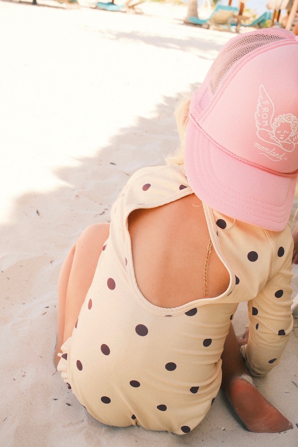 From Heaven in pink YOUTH trucker hat