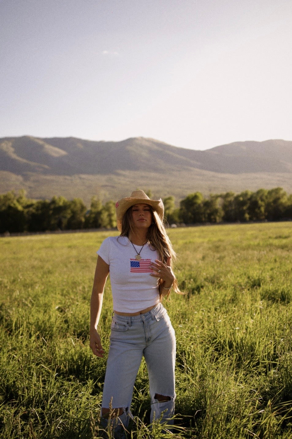 Momland™️ USA flag baby tee