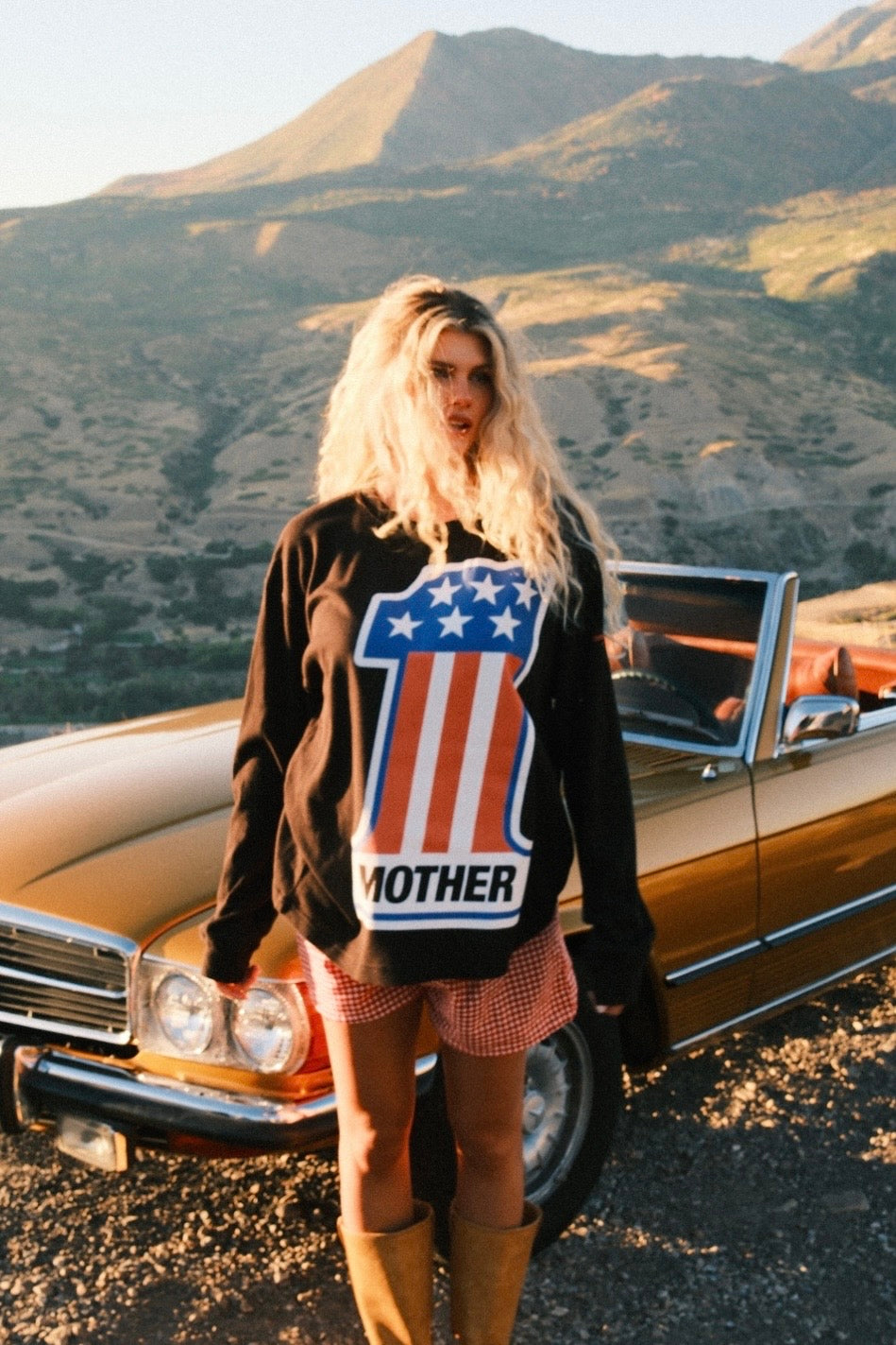 #1 Mother waffle knit tee