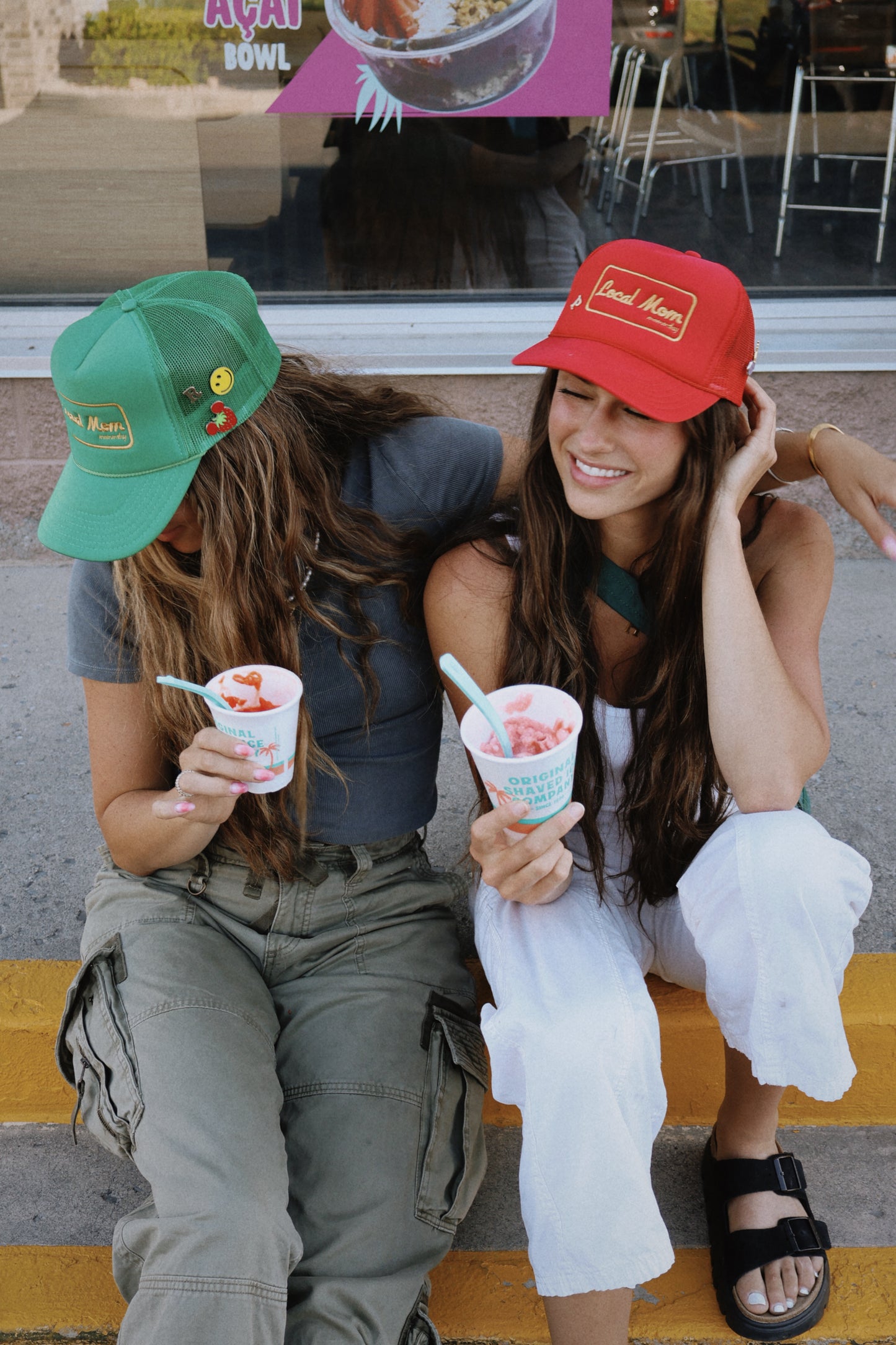 *Local Mom embroidered on Green
