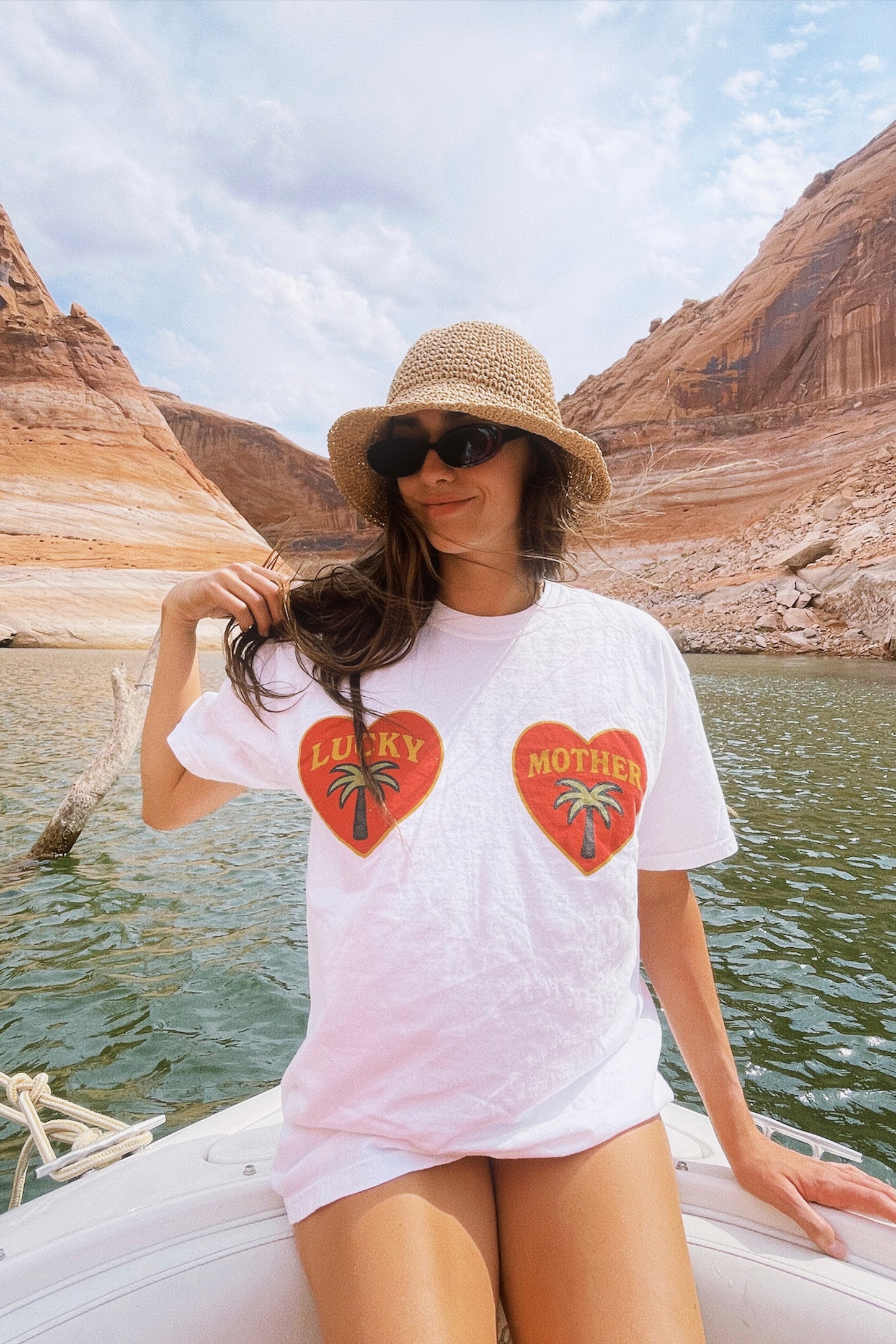 *Lucky Mother Heart Shirt oversized tee
