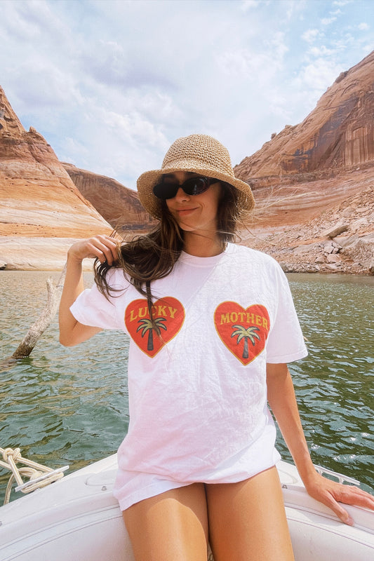 *Lucky Mother Heart Shirt oversized tee