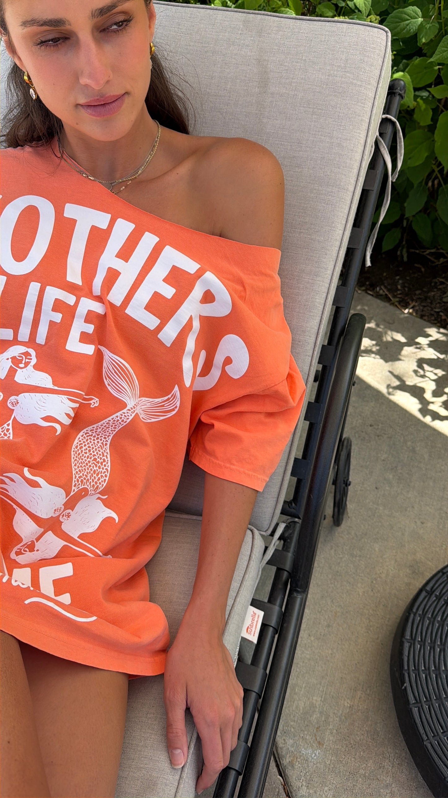 *MOTHERS LIFE FOR ME oversized tee in Orange