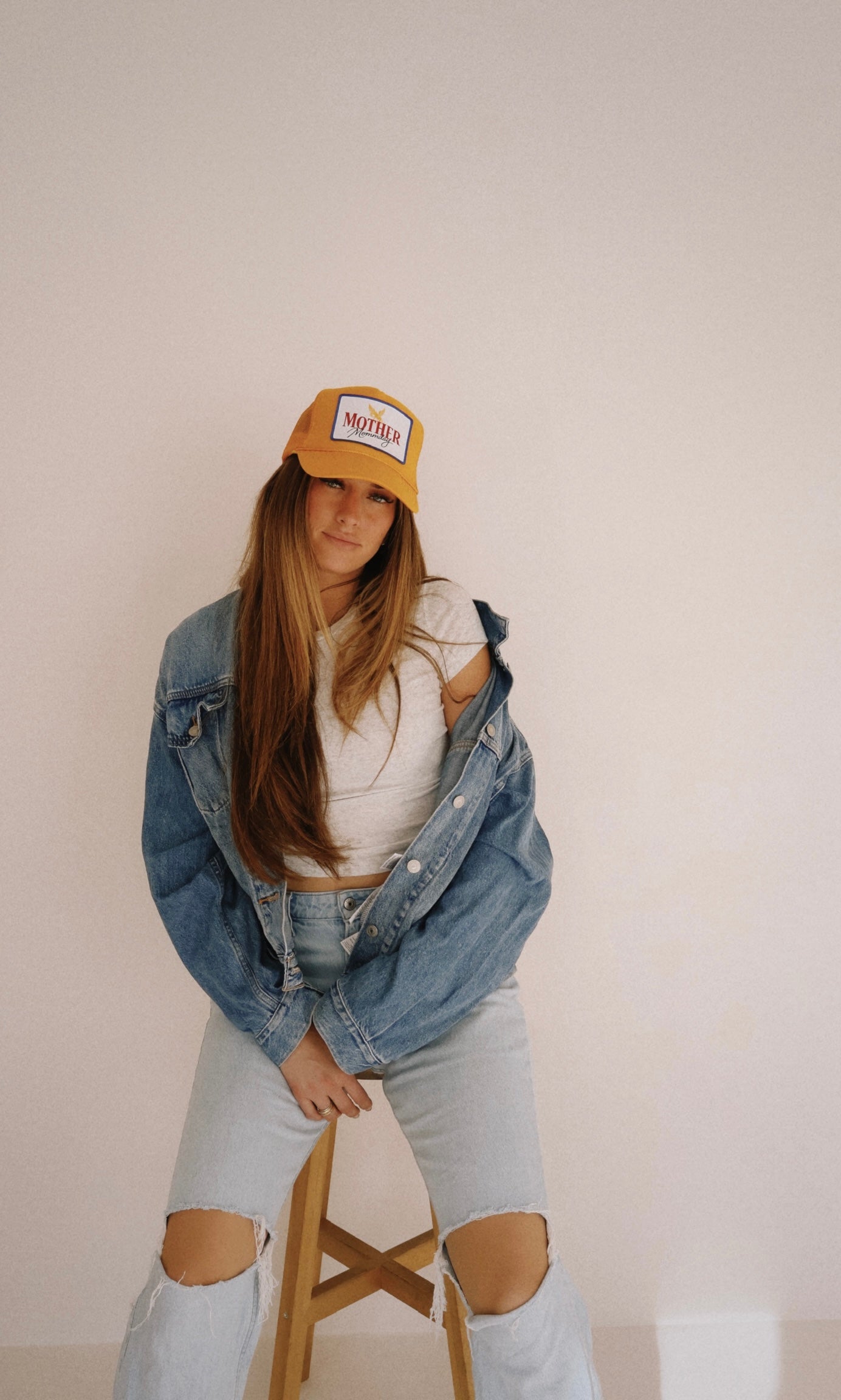 *Mother patch Trucker Hat on gold