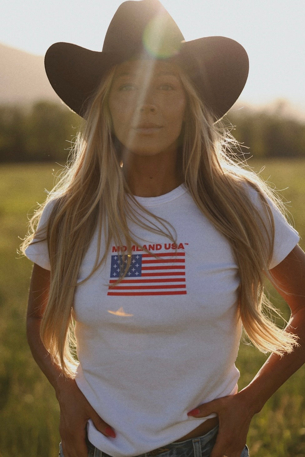 Momland™️ USA flag baby tee