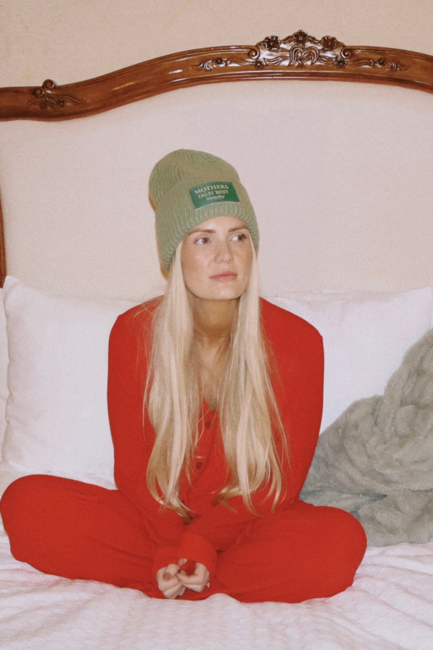 Mothers do it best green on green beanie